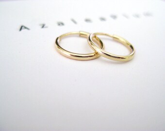 Gold Hoop Earrings. Dainty Mini Hoop Earrings. Delicate Skinny Gold Hoops. Dainty Hoops. Timeless Earrings. 14k Gold Hoops