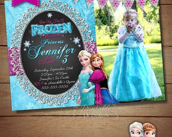 Frozen Birthday Invitation, Frozen Birthday Party, Frozen Invitation, Frozen Birthday Invitation, Digital Invitation, Photo Invitation
