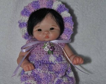 Crochet romper set for your mini baby ooak 5"