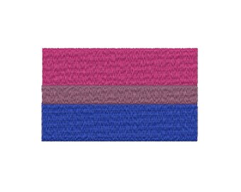 Machine Embroidery Design Instant Download - Bisexual Pride Flag