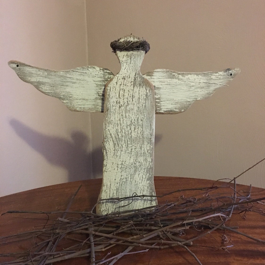 Rustic Wooden Angel//Wooden Angel//Handmade Angel//Nursery