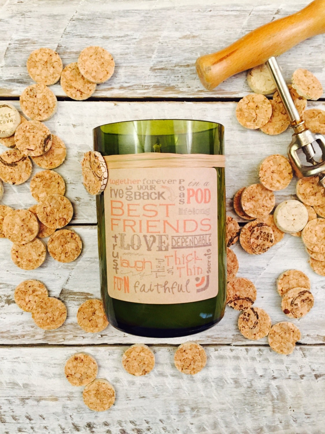 candles made out of recycled wine bottles