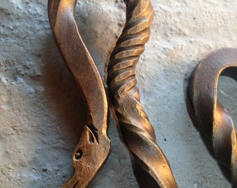 Dog Head Fire Poker, Celtic Dog, Wolf, Canine, Hound Fire Tool