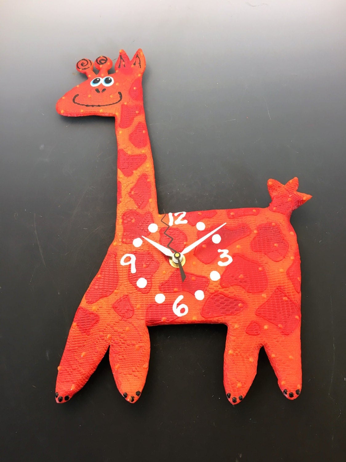 Kids Clock Happy Giraffe ClockBaby Nursery ClockAnimal