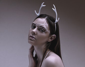 Antler Headband - Deer horns Flower Deer - Antler Headband - Deer Crown- accessories-Whimsical-Woodland-Horns