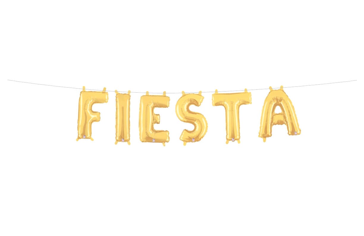 FIESTA Letter Balloons Banner Kit Fiesta Party Decor