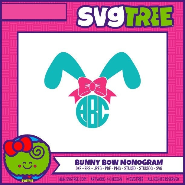 Download Easter Monogram SVG Easter Bunny SVG Bunny Ears Easter cricut