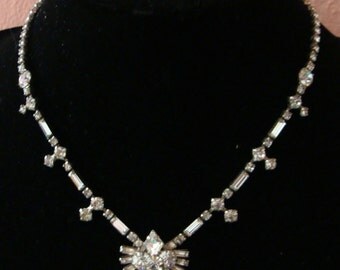 Clear rhinestone choker
