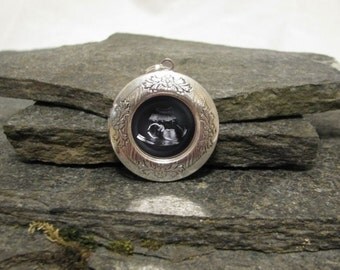 Sonogram Locket Necklace, Custom Photo Locket Necklace