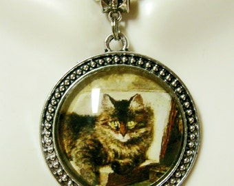 The wise cat pendant with chain - CAP26-061