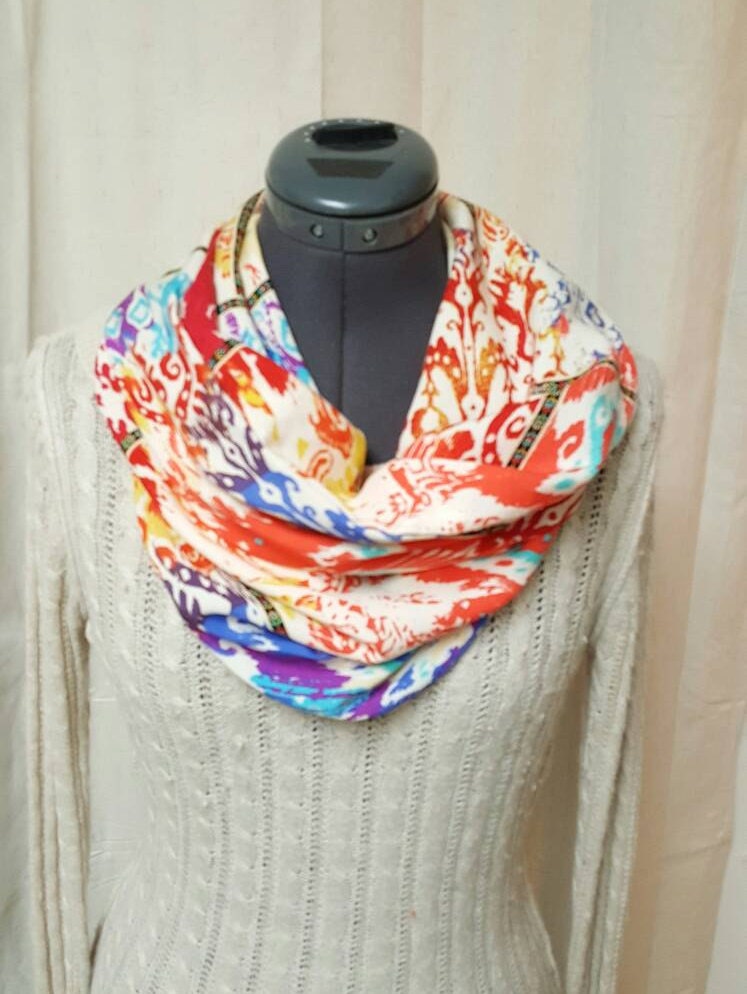 SALE Boho Chic infinity scarfscarfpopular scarfgiftcircle