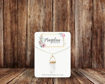 Necklace Cards | Custom Necklace Cards | Rounded Rectangle | Jewelry Display Cards | SH015NE