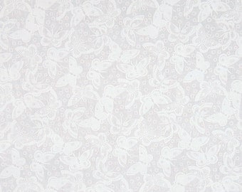 Butterflies White on White; Hue C6565; Fat Quarter, Third Yard, Half Yard, or By The Yard; Timeless Treasures; White
