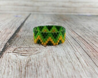 Greenery ring Wrap ring Midi ring Boho ring Bohemian ring delicate ring Twist ring Small ring Minimalist ring Thin ring Circle ring beaded