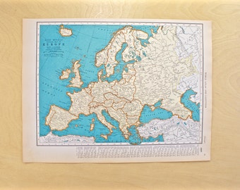 Items similar to 1925 Eastern Europe Map. Antique Map of Eastern Europe ...