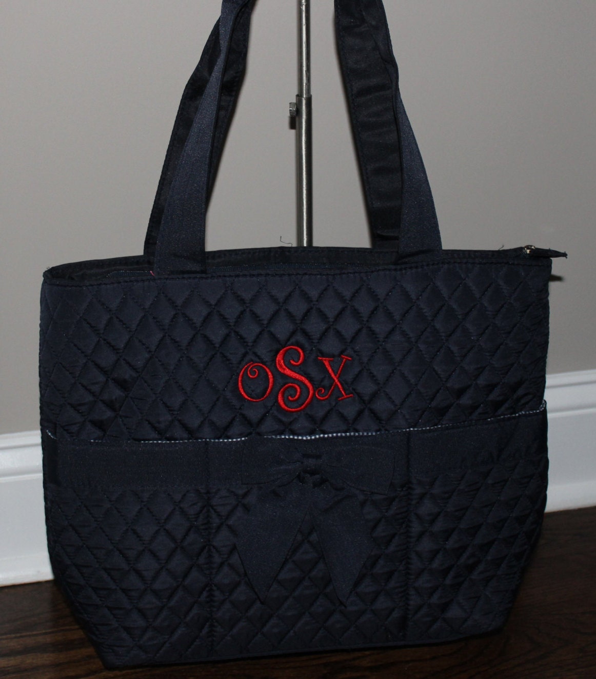 Diaper Bags Monogrammed NEW SOLID COLORS by ElleBCreations on Etsy