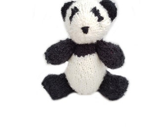 knitted panda bear