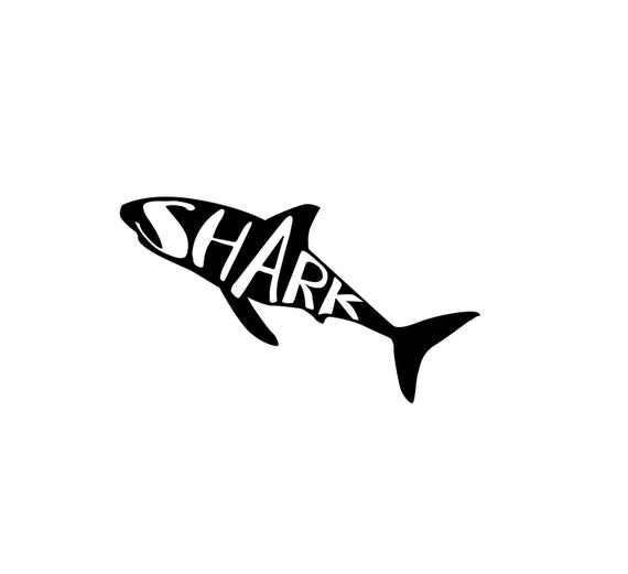 Shark Decal Di Cut Decal Home/Laptop/Computer/Truck/Car