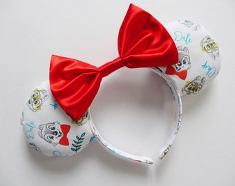 Chip and Dale Print Mouse Ears Headband