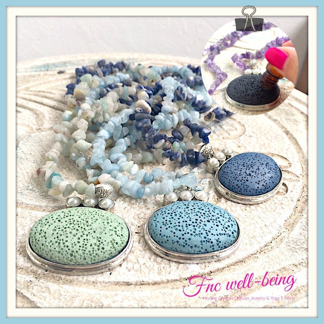 Diffuser Necklace. Essential Oils Diffusing Necklace. Lava Oil