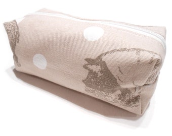 Pig Cosmetic Bag, Boxy Pencil Case, Make-Up Bag, Coin Purse, Pouch