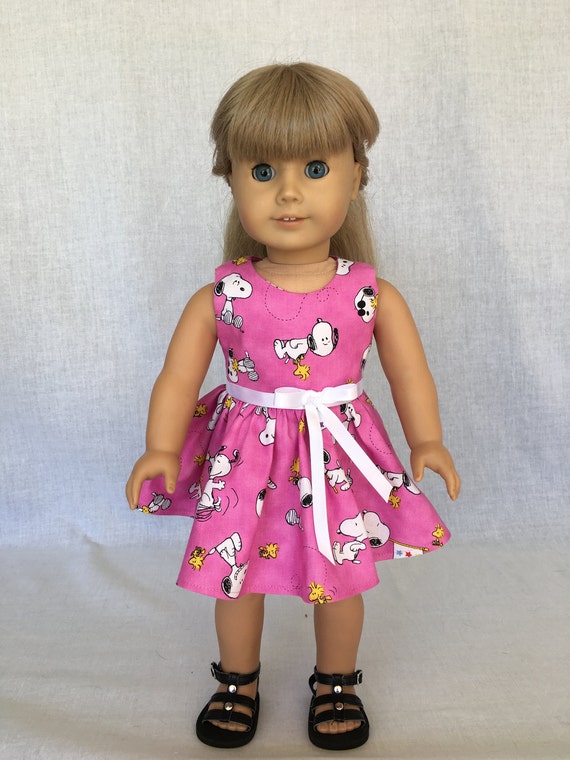 Snoopy doll dress 18 inch doll dress summer doll clothes