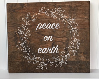 Peace on earth sign | Etsy