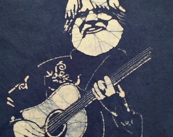 Bill Nershi String Cheese Incident hand made navy blue batik.