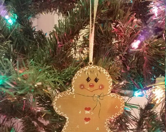 Ornamento de la Navidad adornos de pan de jengibre de fieltro