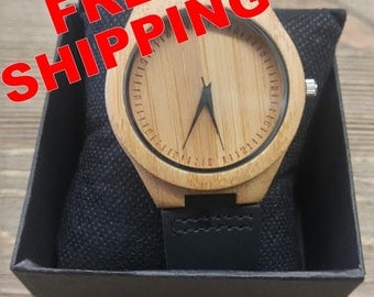 Wood watch,mens watch, wooden watch, Engraved Wooden Watch, Groomsmen Gift, Father Gift, Mens watch, Anniversary Gift,Boyfriend Gift