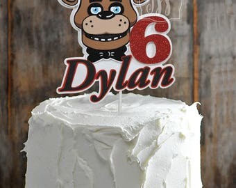 Five Nights at Freddy's cake topper, FNAF centerpiece Cake Topper, FNAF Decor, Boys Birthday, FNAF,