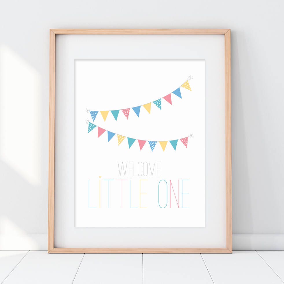 Welcome Little One Baby Shower Decorations Baby Shower Sign