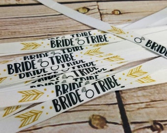 bride tribe bracelets bachelorette party / tie bracelets / bracelets / party favors / bachelorette party favors / bridal shower favors