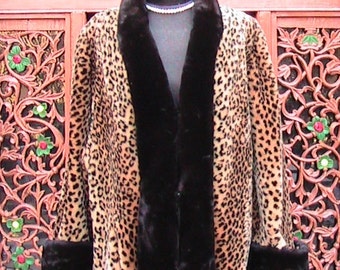 L/XL Olympia LEOPARD Faux Fur F015