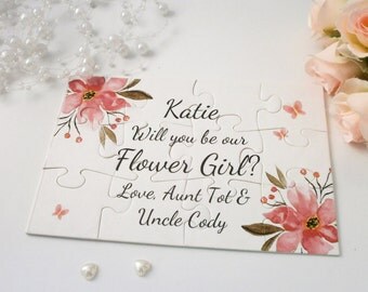 Bridesmaid Proposal Card Will you be my Bridesmaid Gift card Maid of Honor puzle card Flower girl puzzle gift