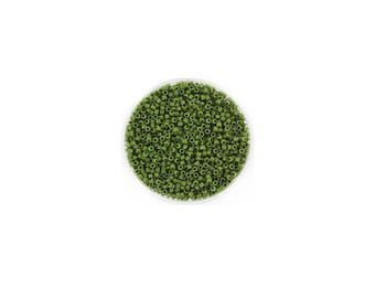 5 grammes de perles miyuki delica 11/0 vert avocat opaque