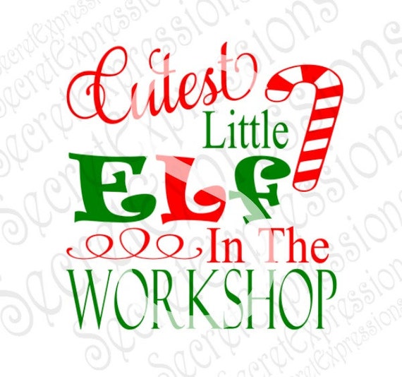 Download Cutest Little Elf Svg Christmas Svg Baby's First