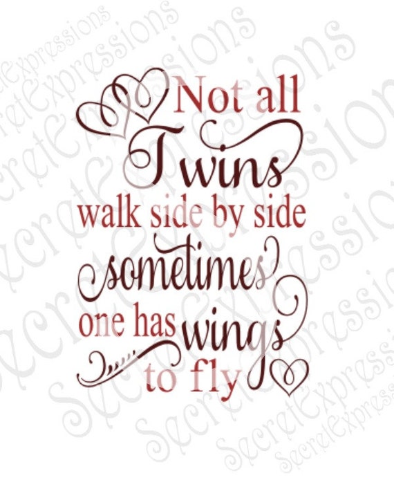 Not All Twins Walk Side By Side Svg Sympathy Svg Digital