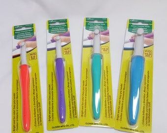 CLOVER AMOUR Crochet hooks, 2-15mm, various sizes, bright colours