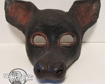 Fruit Bat costume mask, hand painted, masquerade mask, realistic bat mask, spirit mask, half face mask, mask with ears, cute gothic bat