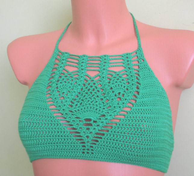 Crochet Halter top Crochet Bustier by LOVEKNITCROCHET on Etsy