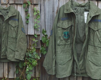 Vintage forest green military jacket | Vintage field jacket | Vintage air force jacket | Military Field coat