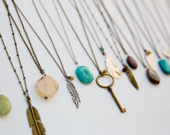Choose 2 Boho Necklace, Bohemian Layered Necklace, Long Layering Necklace, Create your Boho Look, Easy birthday gift for her, custom gift