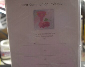 A Girl's First Communion Invitation Sheets