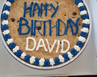 Gigantic Cookie - Birthday Cake alternative, Big chocolate chip cookie, Big Brownie cookie, Giant, Cookie cake, decorated cookie
