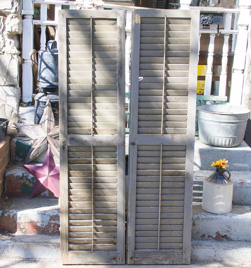 Antique Wooden Shutters Distressed Shutters Rustic Shutters