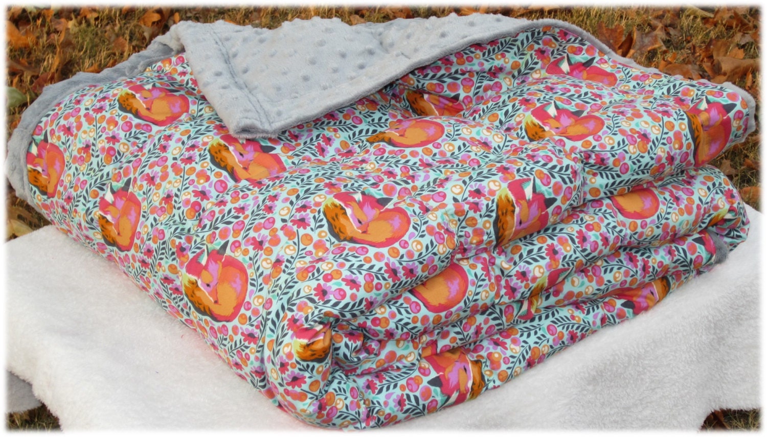 Weighted Blanket Foxes Small weighted blanket 37 x