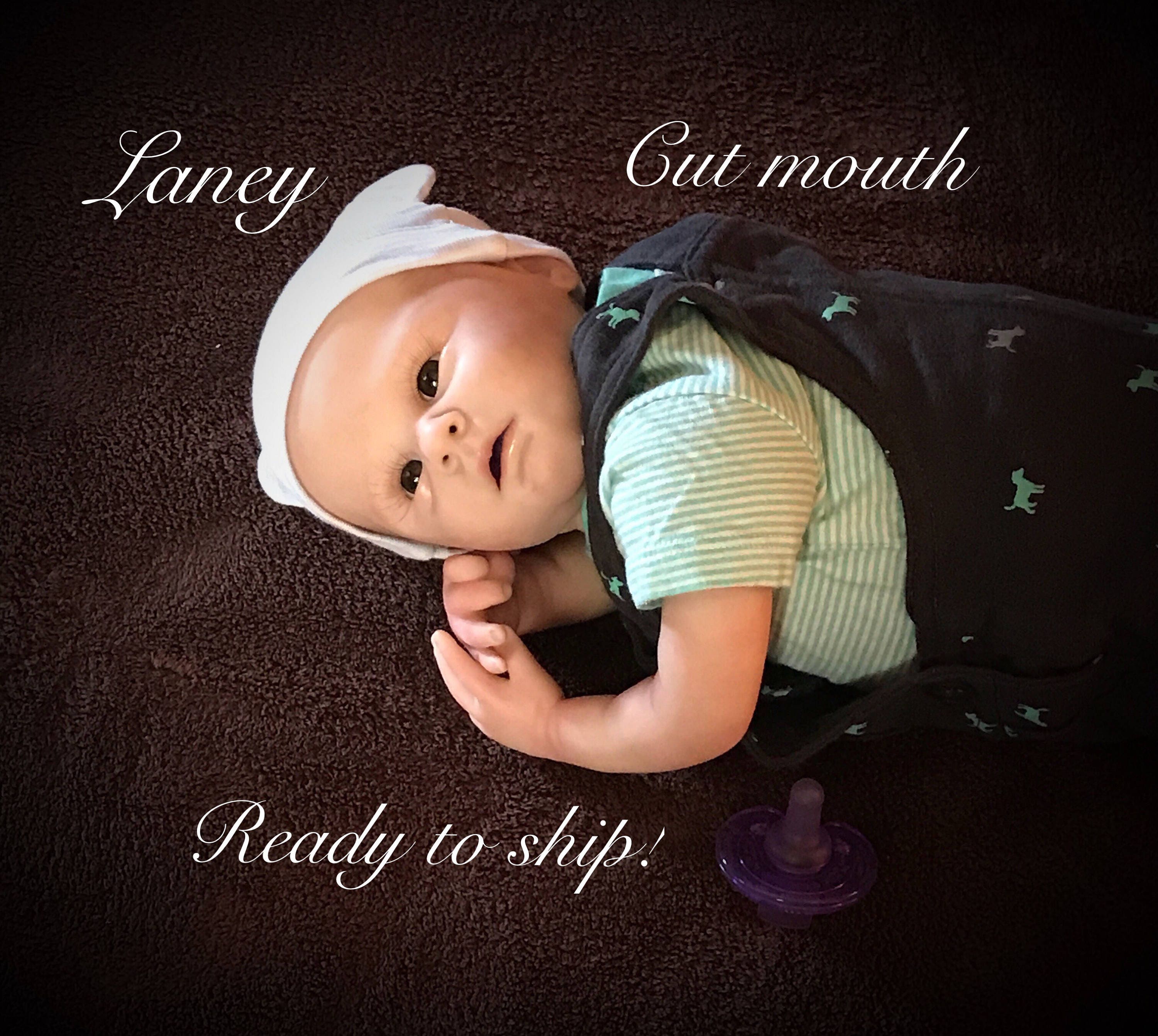 Reborn baby Laney cut mouth ready to ship