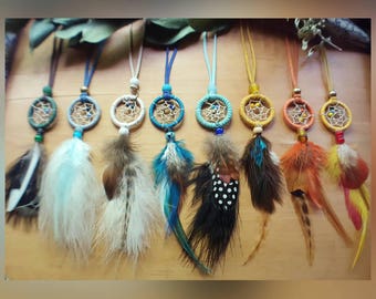 Small Dreamcatcher Car Decor, Car Mirror Decor, Small Dreamcatchers, Tiny Dreamcatchers, Car Mirror Accessories, Mini Dreamcatchers, Boho