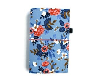 Fabric Travelers Notebook. Fauxdori Cover. Fauxdori. Midori Notebook Fabric Dori Planner Cover. Rifle Paper Co. Fabric Fauxdori. MTN. HARLOW
